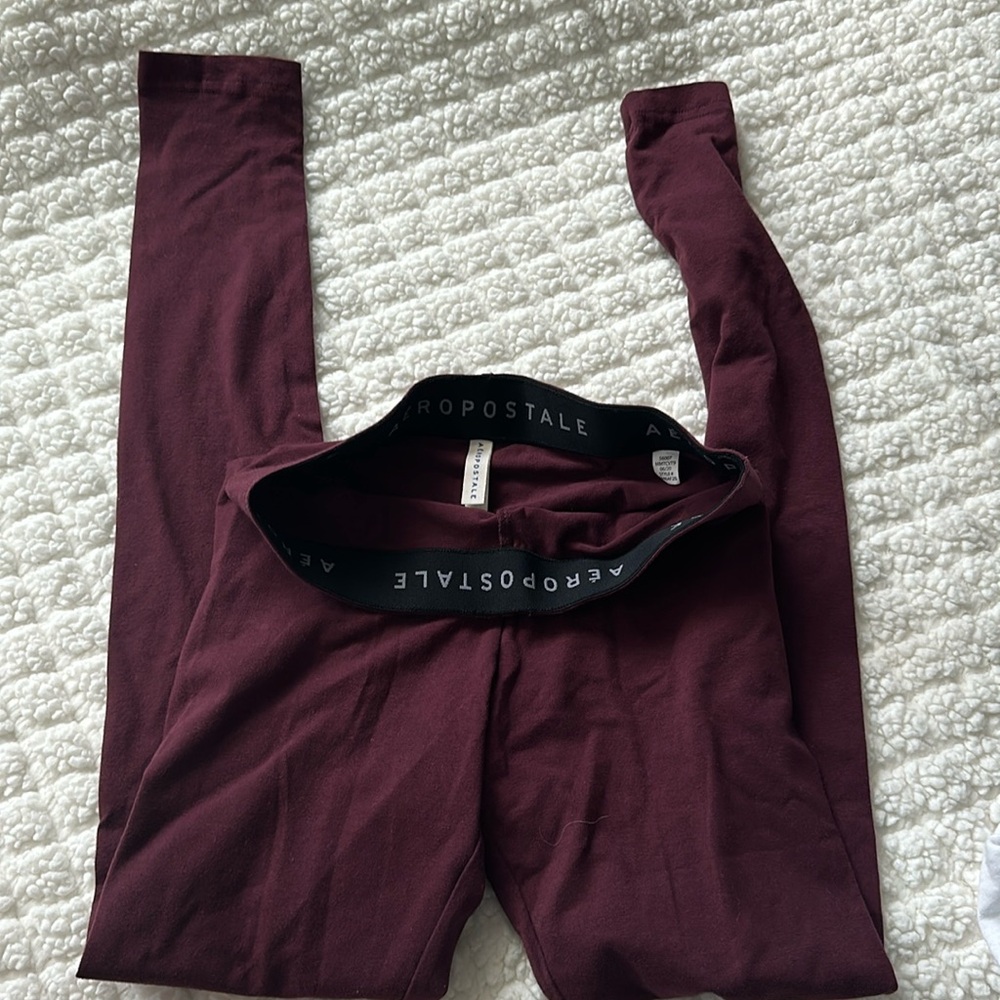 Aeropostale leggings, burgundy, size S